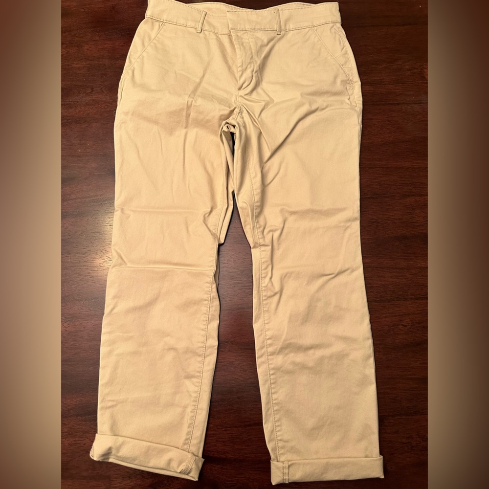 Loft Pants Cuffed Chino Style khaki SZ 10